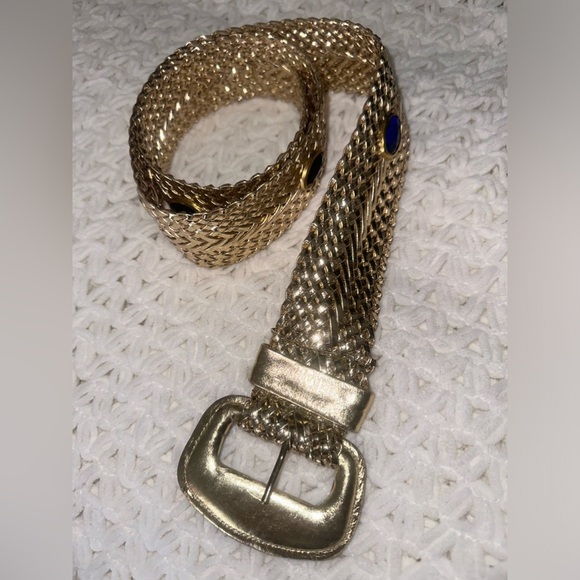 Vintage Gold Tone Belt Size 38” Long - Picture 3 of 5